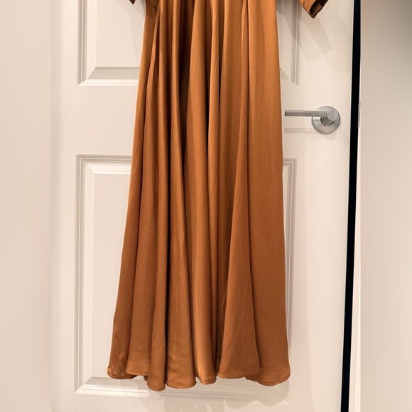 NWOT BRONX AND BANCO Carmen Maxi Dress in Copper GOLD - Picture 14 of 17